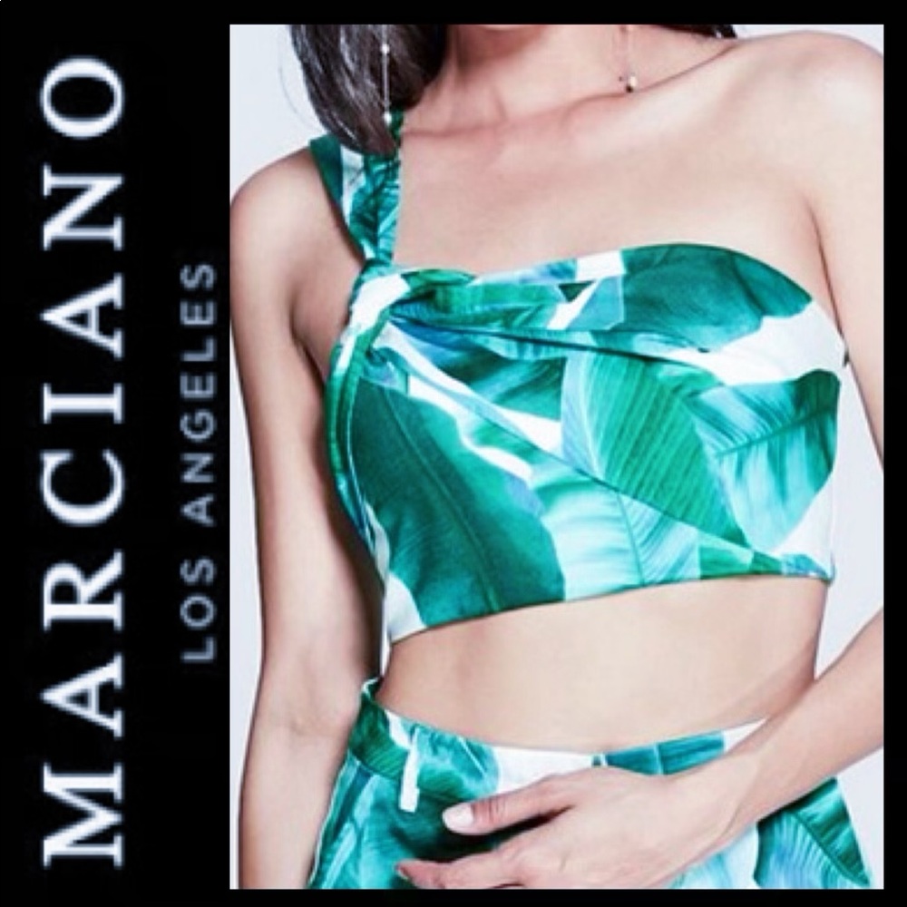 NWT Marciano Tahitian Palm Crop Top - Picture 7 of 11